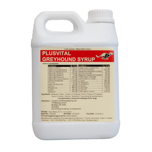 plusvital greyhound syrup 2l large